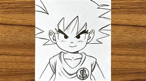 How to draw kid Goku step by step || How to draw dragon ball || Easy drawing ideas for beginners ...