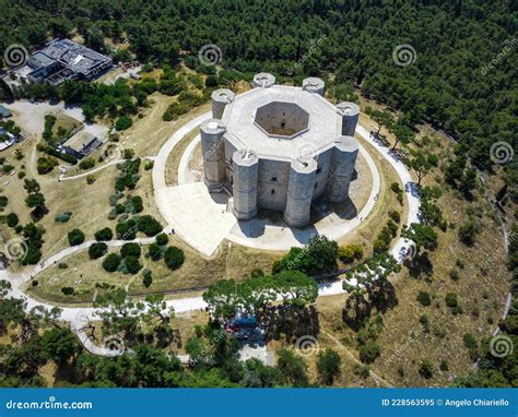 Castel Del Monte Aerial View, Unesco Heritage from Above, Apulia Stock ...