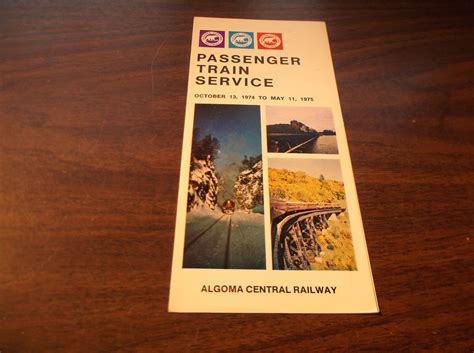 OCTOBER 1974 ALGOMA CENTRAL RAILWAY TIMETABLE | eBay