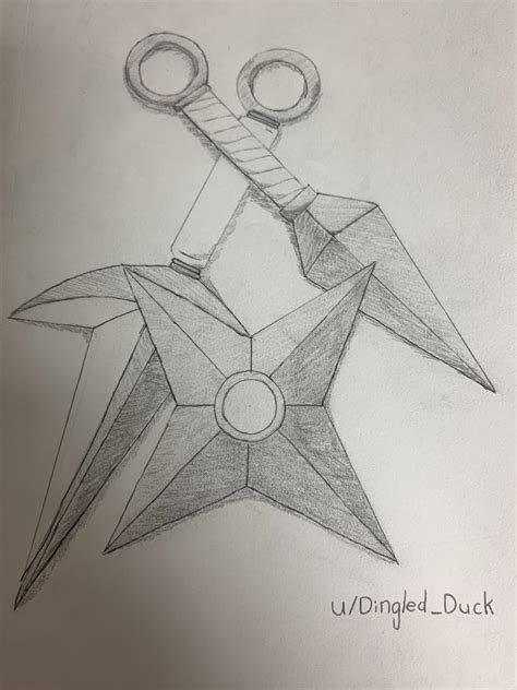 Finished a drawing of some of the small weapons found in the show : r/Naruto