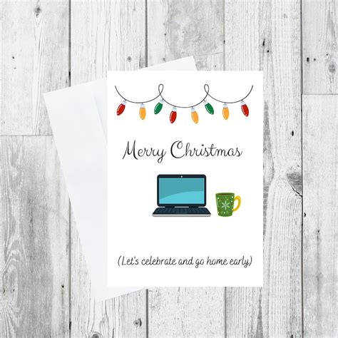 PRINTABLE Card for Boss Christmas Funny Christmas Card for - Etsy