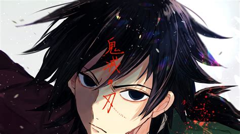 Demon Slayer Giyuu Tomioka With Black Hair With White Background HD Anime Wallpapers | HD ...