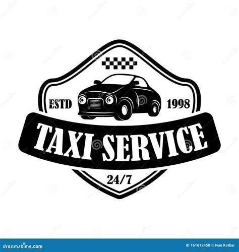 Taxi Service Emblem Template. Design Element for Logo, Label, Sign ...