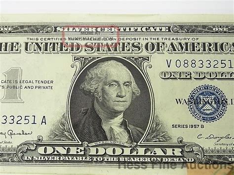 1957 B Uncirculated 50 One Dollar Bill Silver Certificate Star Note ...