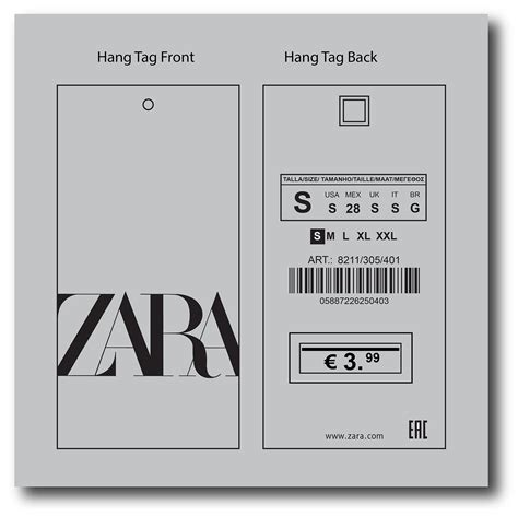 Hang Tag, Zara Tag, Zara Brand in 2024 | Clothing labels design, Hang tag design, Hang tags clothing