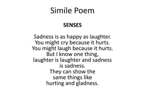 Similes Poems