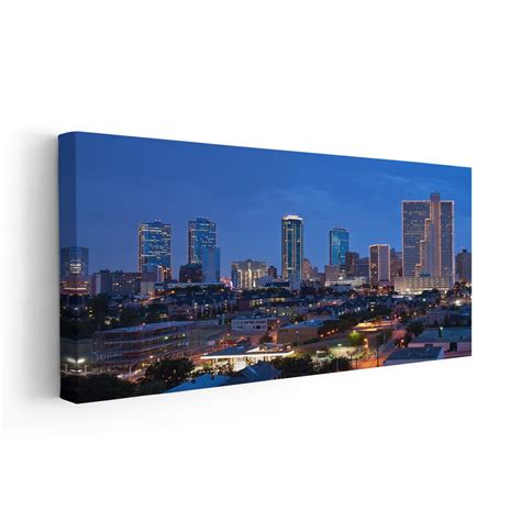 Fort Worth Skyline At Night Wall Art | Stunning Canvas Prints