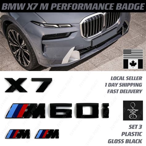 BMW X7 M60i Replacement Black Emblem Badge Stickers for Rear - Etsy