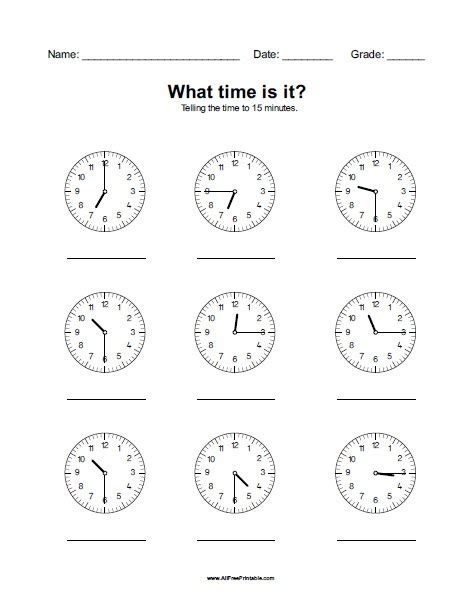 What Time Is It – Free Printable