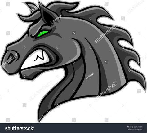 Angry Horse Head Mascot, Vector Illustration - 285971924 : Shutterstock