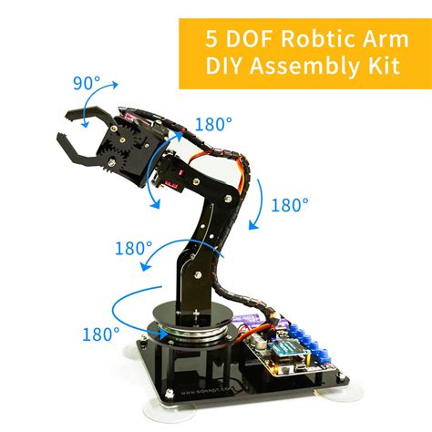 Buy Adeept 5-DOF Robot Arm Kit 5Axis Robotic Compatible with Arduino IDE Programmable DIY Coding ...