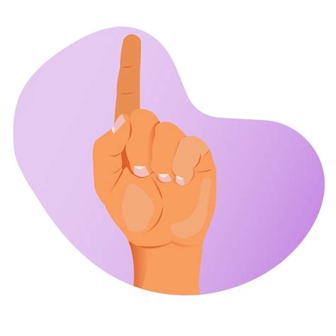 Premium Vector | Pointing hand gesture. Index finger pointing up. Have an idea. Attract ...