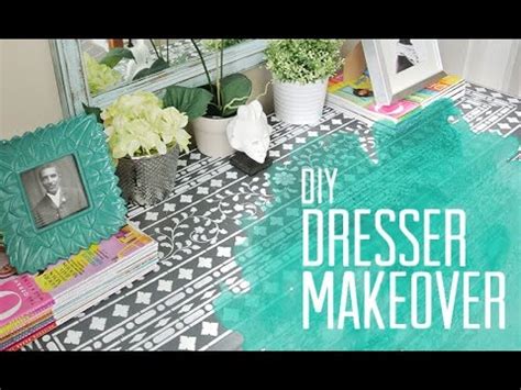 DIY • Dresser Makeover Using Stencils!!! - YouTube