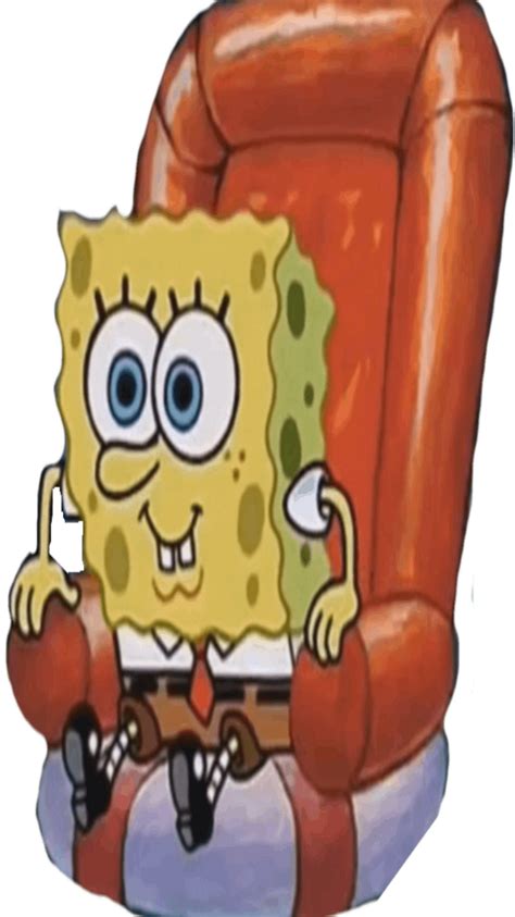 SpongeBob sitting in couch transparent by harounisbackbaby on DeviantArt