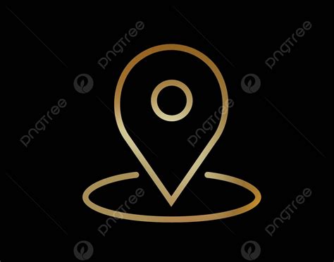 Vector Symbol Of A Gold Location Pin With Gradient And Line Design For Online Use Vector ...