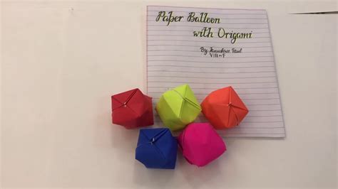 Mathematical Origami by Class VIII - YouTube