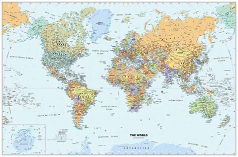 Classic World Wall Map - World Maps Online