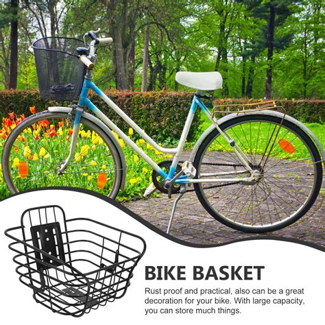 Bicycle Basket Front Handlebar Metal Wire Basket for Riding Bike ...