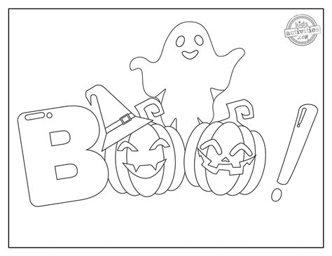 Boo Halloween Coloring Pages