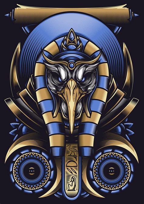 Interpretation of Thoth the Egyptian God inspired by his lore | Ancient egyptian gods, Ancient ...