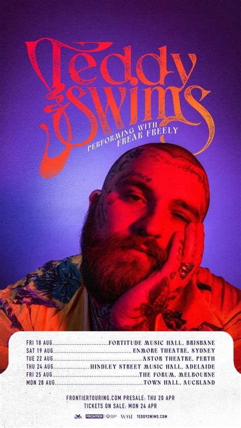 TEDDY SWIMS Announces Australian Tour! - Hi Fi Way