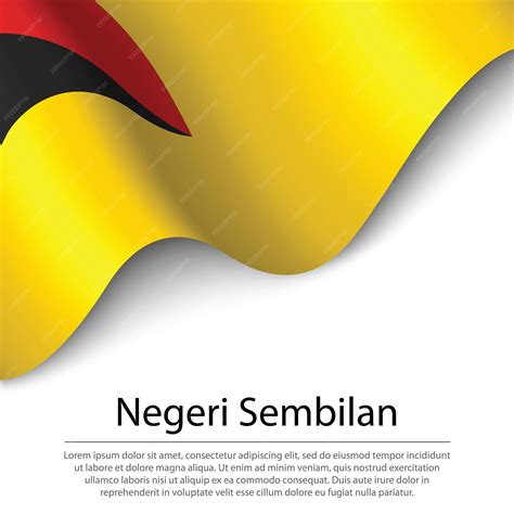 Premium Vector | Waving flag of Negeri Sembilan is a state of Malaysia ...