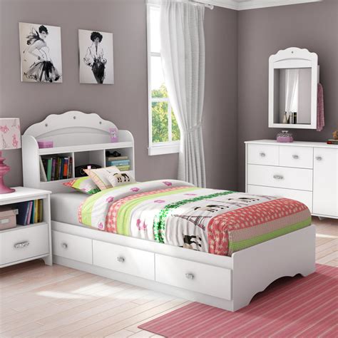 South Shore Tiara Kids Twin Bed with Drawers & Reviews | Wayfair