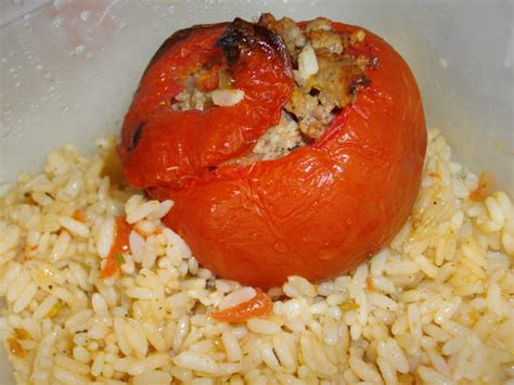 Recette de Tomates farcies et son riz pilaf