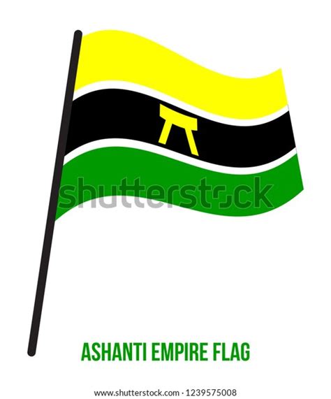 Ashanti Empire Flag Waving Vector Illustration Stock-vektor (royaltyfri) 1239575008