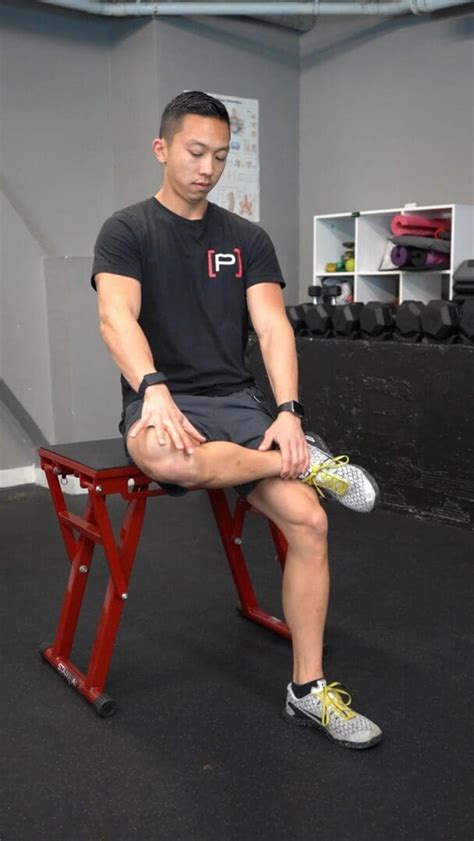 Seated Hip External Rotation Stretch - [P]rehab