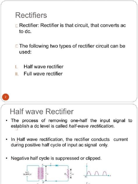 Types of Rectifier of Diode | PDF