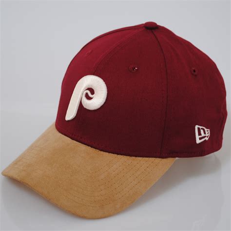 New Era 39thirty Vintage Philadelphia Phillies Burgundy Suede Peak Hat Cap | eBay