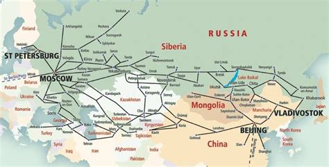 Russian Rail Network Map