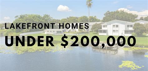 Lakefront Homes or Sale Under $200,000 - The Stones Real Estate Firm