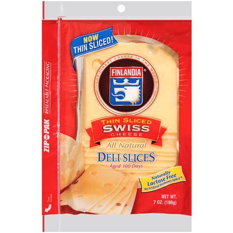 Finlandia Sandwich Naturals Cheese, Imported Swiss | Swiss | Service Food Market