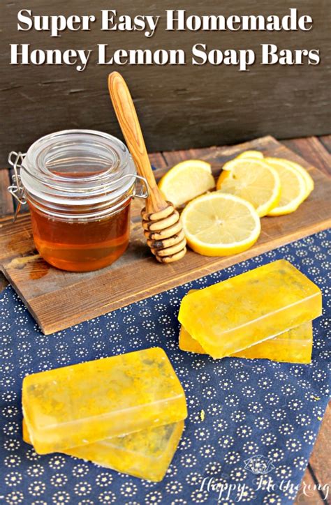 Super Easy Honey Lemon Homemade Soap Bars - Happy Mothering