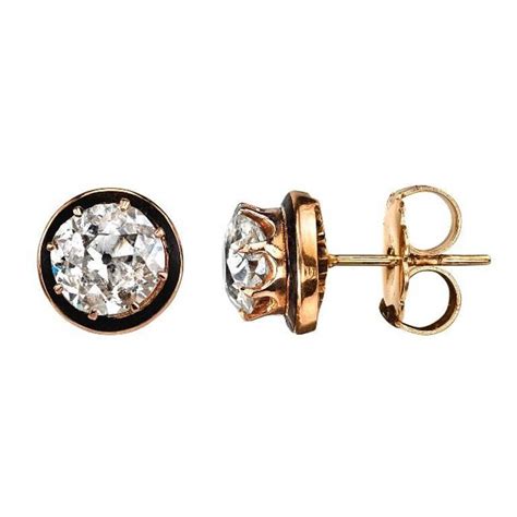 Old Mine Cut Diamond Earrings at 1stDibs