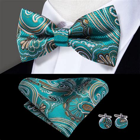 LH 508 Hi Tie Brand Designer Luxury Paisley Bow Ties for Men Wedding ...