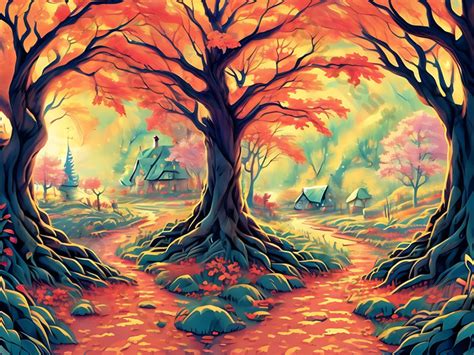 Forest Background Image Digital Painting Backgrounds | JPG Free ...