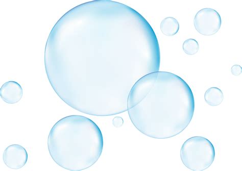 Underwater Bubbles On Transparent Background Vector Image