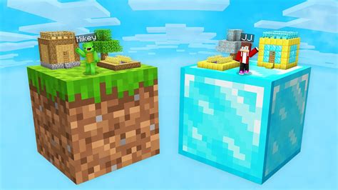 Mikey vs JJ SKYBLOCK With Only One Block in Minecraft (Maizen) - Minecraft videos