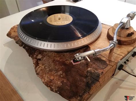 Custom Turntable Vinyl Record Player with Live Edge Solid Wood 2" Thick Base Photo #1456580 ...