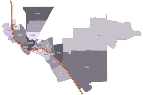 El Paso Zip Code Map - GIS Geography