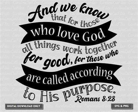 Romans 8:28 SVG Bible Verse SVG Cute Bible Verse SVG Cute Christian ...