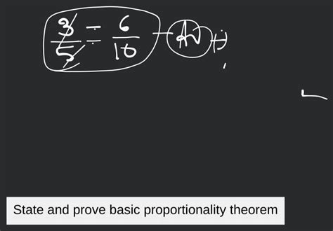 State and prove basic proportionality theorem | Filo