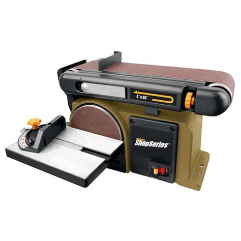 Shop Series 4.3 Amp 6 in. Disk 4 in. x 36 in. Belt Sander RK7866 - The ...