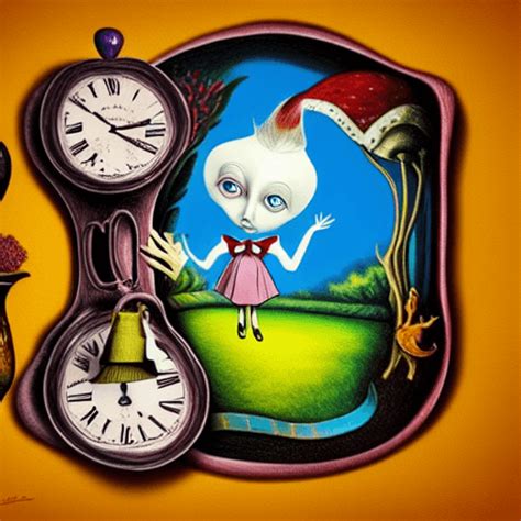 Surrealism Alice in Wonderland Graphic · Creative Fabrica