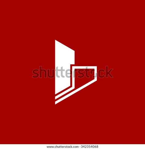 Logo B Letter Isolated On Red Stock Vector (Royalty Free) 342354068 ...