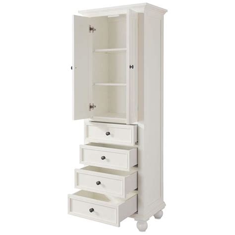 Thompson 68" High French White 4-Drawer Tall Linen Cabinet - #1N480 ...