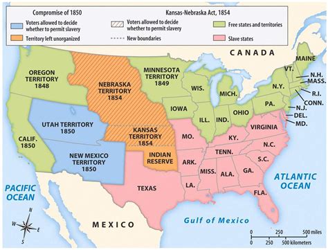 Kansas Nebraska Act 1854 Map - Maping Resources